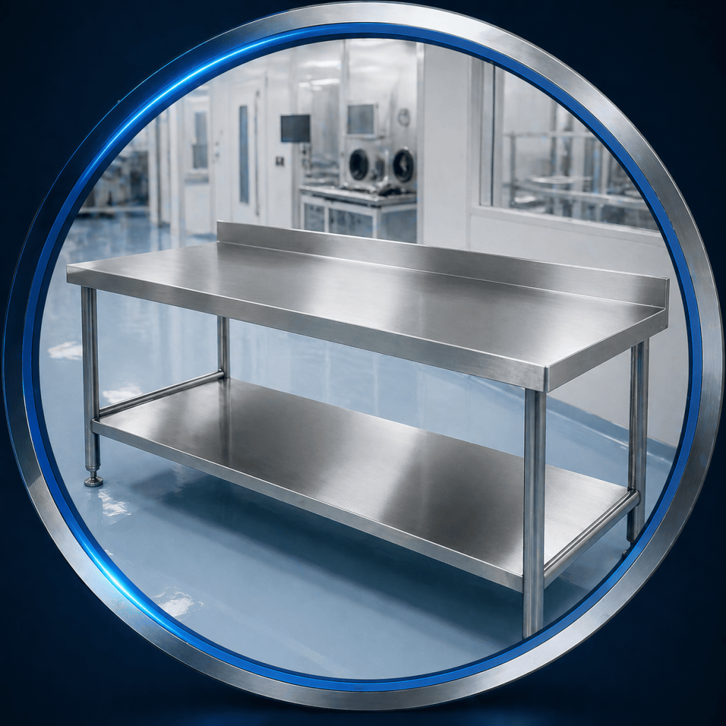 Bàn thao tác inox cho xưởng sạch