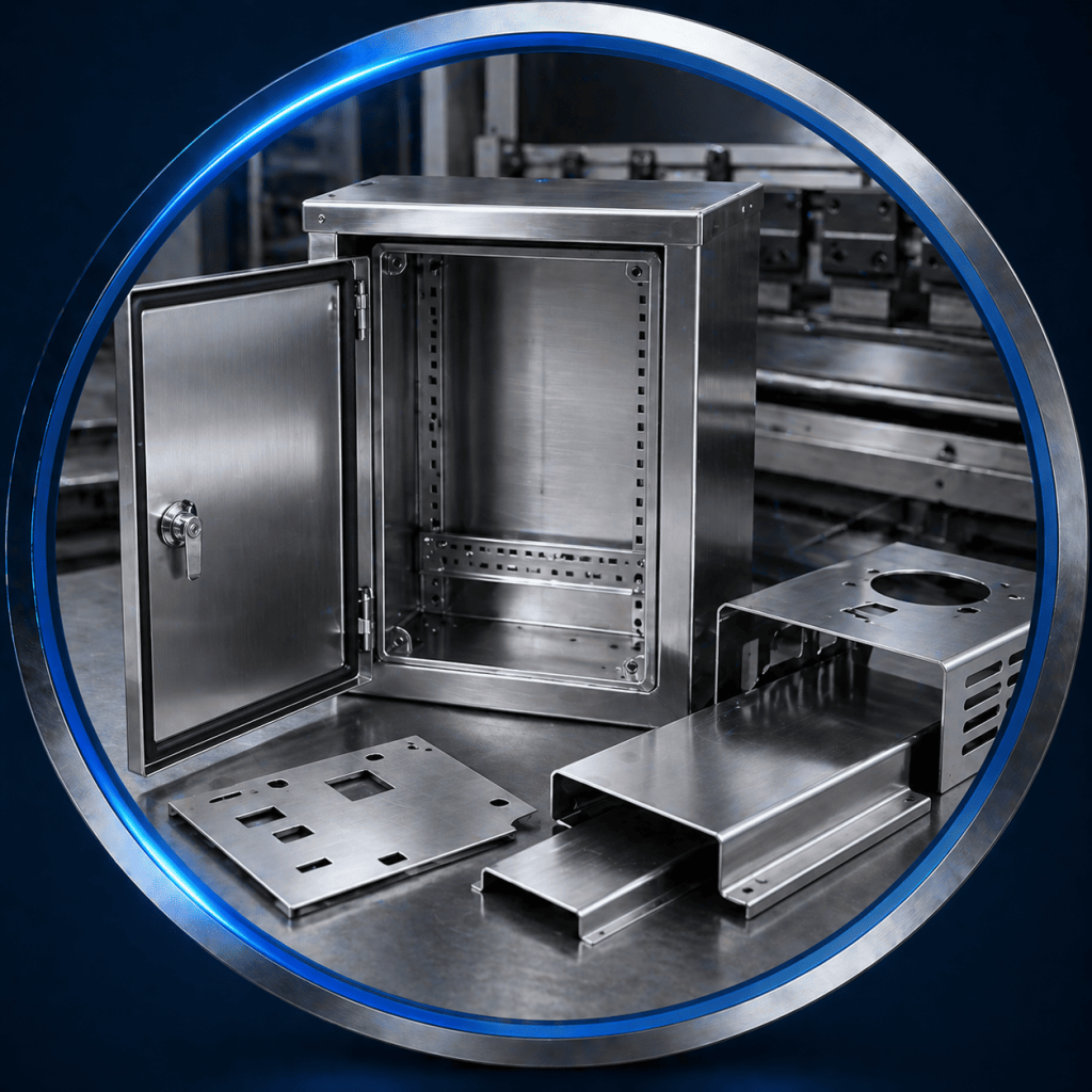 Vỏ tủ điện chấn gấp inox